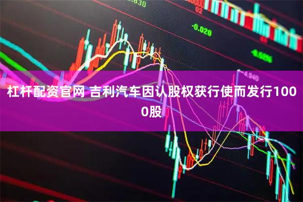 杠杆配资官网 吉利汽车因认股权获行使而发行1000股